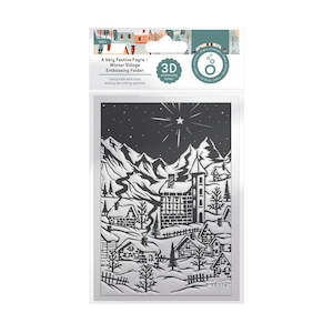 Tonic Studios 3D Embossing Folder - A Very Festive Fayre - Winter Village