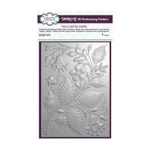 Creative Expressions 3D Embossing Folder - Folk Art Blooms EF3D-076