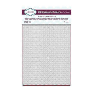 Creative Expressions 3D Embossing Folder - Honeycomb Trellis EF3D-056