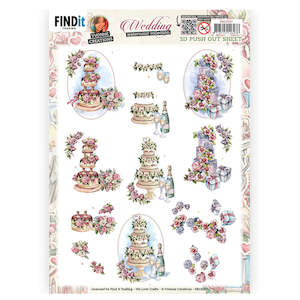 3D Push Out Sheet - Wedding Cakes SB10767