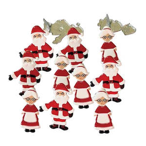 Eyelet Outlet Brads - Santa + Mrs Claus