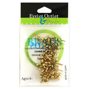 Eyelet Outlet Brads - Mini Round Gold