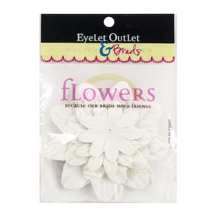 Paper Flowers: Eyelet Outlet Paper Flowers - White