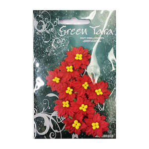 Green Tara Paper Flowers - Poinsettias