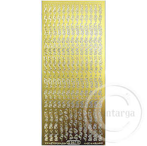 PeelCraft Stickers - Vertical Happy Christmas - Gold PC367G