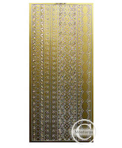 PeelCraft Stickers - Lacy Borders - Gold PC2462G