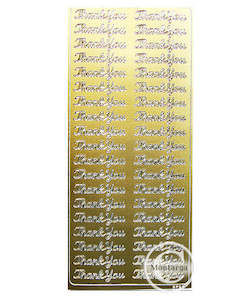 Stickers Other: PeelCraft Stickers - Thank You - Gold PC2626G