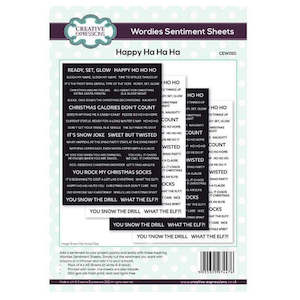 Creative Expressions Wordies Sentiment Sheets - Happy Ha Ha Ha CEW010