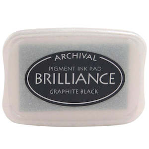 Tsukineko Brilliance Pigment Ink Pad - Graphite Black