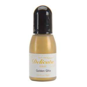 Tsukineko Delicata Pigment Reinker - Golden Glitz