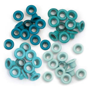 Brads Eyelets: We R Memory Keepers Eyelets - Aqua WER-ES 41577