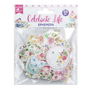 Other Embellishments: Little Birdie Ephemera - Celebrate Life EPHM50 84078