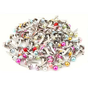 Brads Eyelets: Montie's Craft Supplies Pearl Headed Brads - Mixed Pack