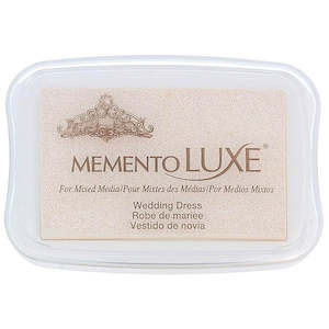 Tsukineko Memento Luxe Pigment Ink Pad - Wedding Dress White