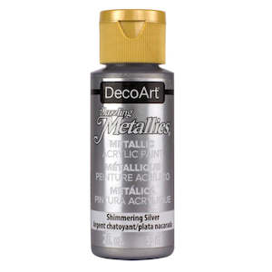 DecoArt Dazzling Metallics Acrylic Paint - Shimmering Silver