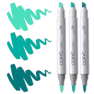 Copic Ciao Marker Set - Aqua Green Blending Trio