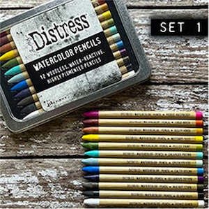 Other Pens: Tim Holtz Distress Watercolour Pencils - Set 1