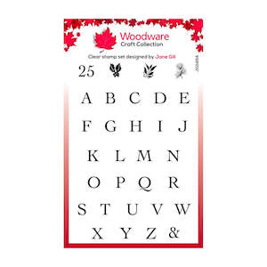 Clear Stamps - Woodware Alphabet