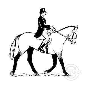 1241 F - Horse and Rider Rubber Stamp