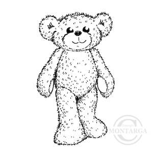 0727 E - Teddy Rubber Stamp