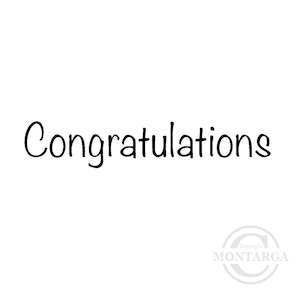 Baby Teddies: 2755 B - Congratulations Wording Rubber Stamp