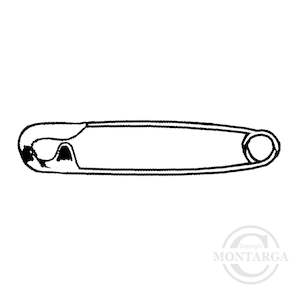 3810 B - Safety Pin Rubber Stamp