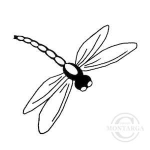 1367 D or F - Dragonfly Rubber Stamp