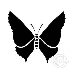 1343 A - Solid Butterfly Rubber Stamp