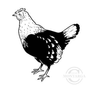 1341 C Chicken Hen Rubber Stamp