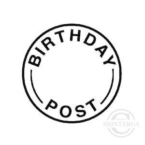 3753 C - Birthday Post Rubber Stamp