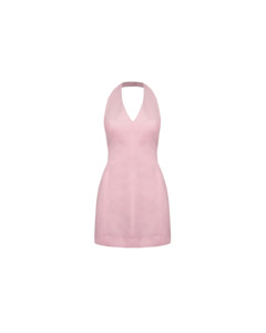 Cher Halter Mini Dress Soft Pink