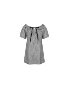 Flory Mini Dress Black Gingham