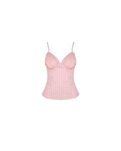 Monaco Tank Pink Red Stripe