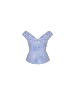 Raquel Top Blue Gingham