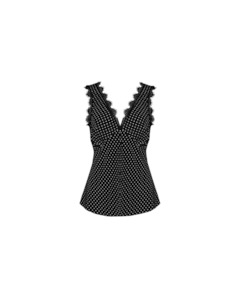 Clothing: ROSARIA LACE TANK POLKA DOT