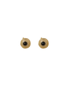 IRIS STUDS BLACK GOLD