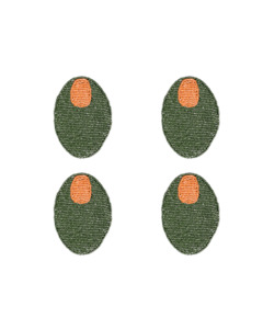 Beaded Coaster 4 Pcs Set Olive