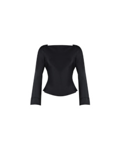 Firebird Satin Cowl Top Black