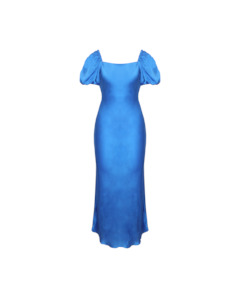 Bobbi Silk Midi Dress Cobalt