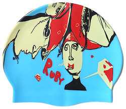 Sports goods manufacturing: The Noah - Ruby Fresh Custom Swim Cap