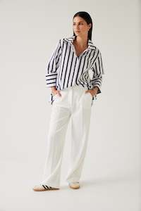 Clothing: TUESDAY MARK SHIRT NAVY STRIPE