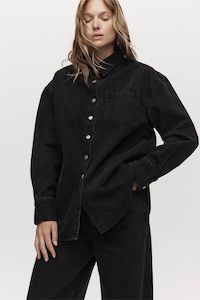 MARLE ALFALFA SHIRT WASHED BLACK