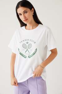 Tuesday Band Tee White/green