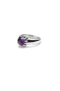 Stolen Girlfriends Club Silver Baby Claw Ring Amethyst