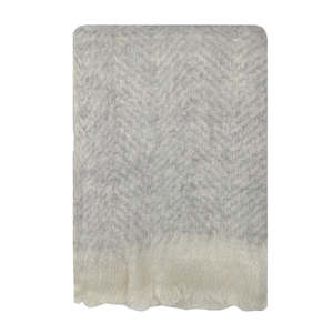 Bliss Wool Mohair Blend Throw - Classic Grey