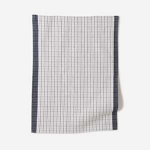 Heavy Cotton Tea Towel - Navy/White