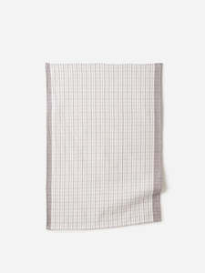 Heavy Cotton Tea Towel - Grey/White