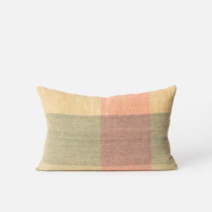 Decorate Your Home: Oban Handwoven Linen Cushion - Heron/Multi