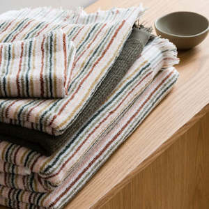 Decorate Your Home: Alice Organic Cotton Hand Towel - Moss/Multi