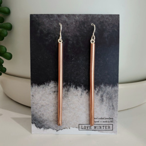 Copper Stick Earrings